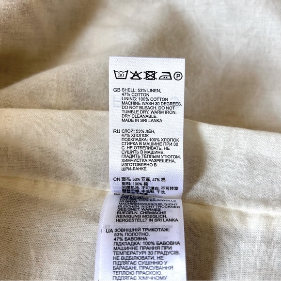 REISS Linen Rosie Animal Print Midi Dress Brown - Picture 12 of 12